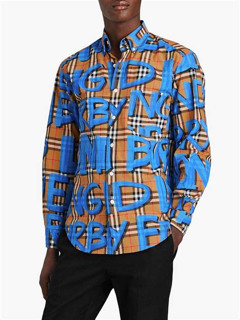 burberry graffiti high neck top|farfetch burberry shirts.